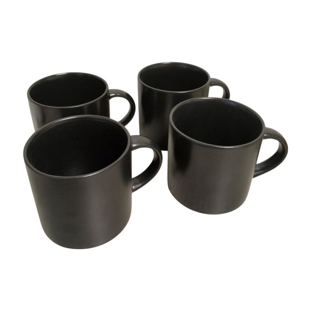 Member's Mark 4-Piece Modern Stoneware Mug Set, Black